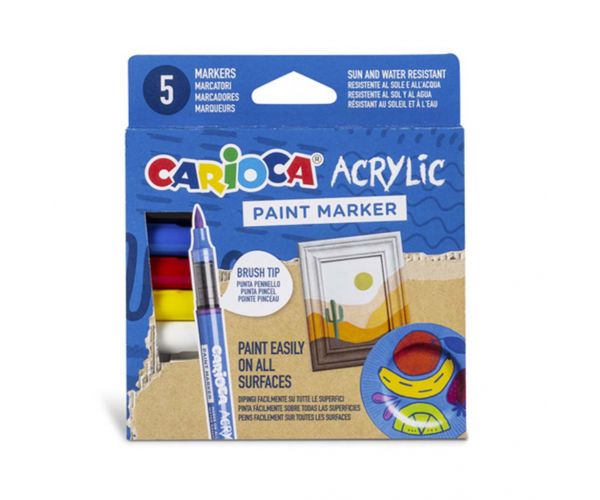 Set de markere acrilice 5 bucăți - Carioca