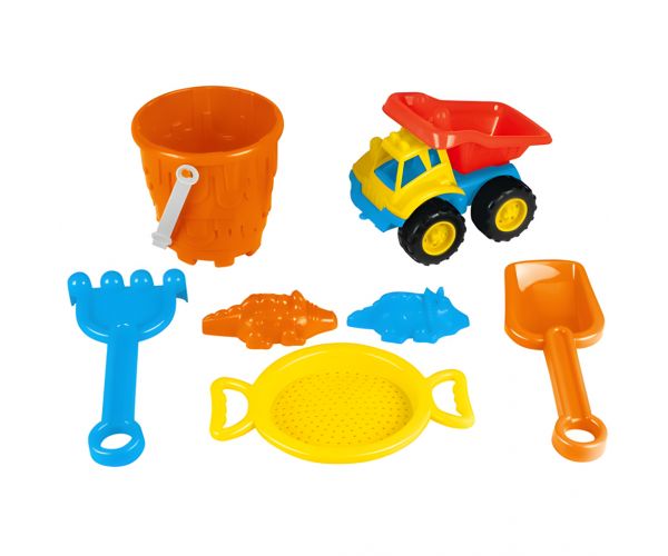 Set de nisip cu basculantă, 7 piese
