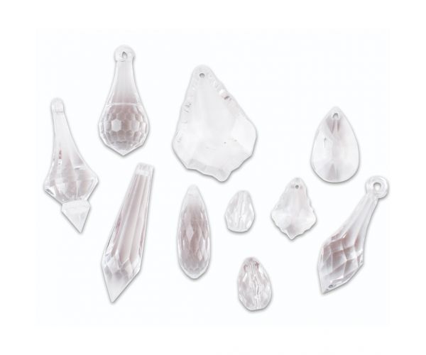 Set de pandantive din cristal de plastic PlayBox, 50 de bucăți.