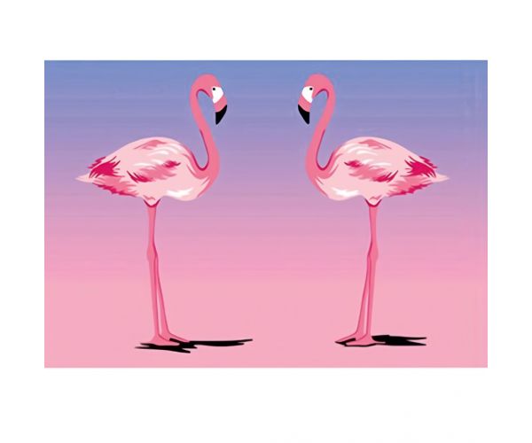 Set de pictură cu diamante: Flamingo, 10x15cm
