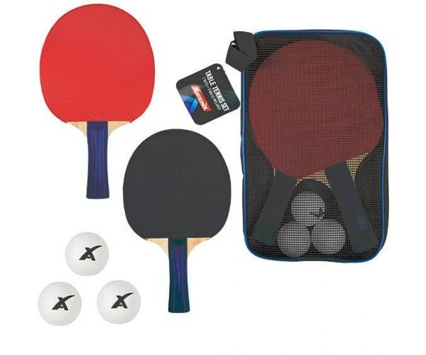 Set de ping-pong Adrenix în husă cu 3 mingi