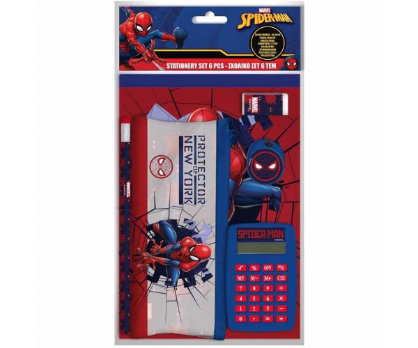 Set de scris Spiderman cu calculator, pachet de 6 bucăți.