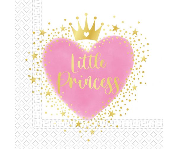 Set de șervețele de hârtie Little Princess – 2 straturi, 33x33 cm, 20 bucăți