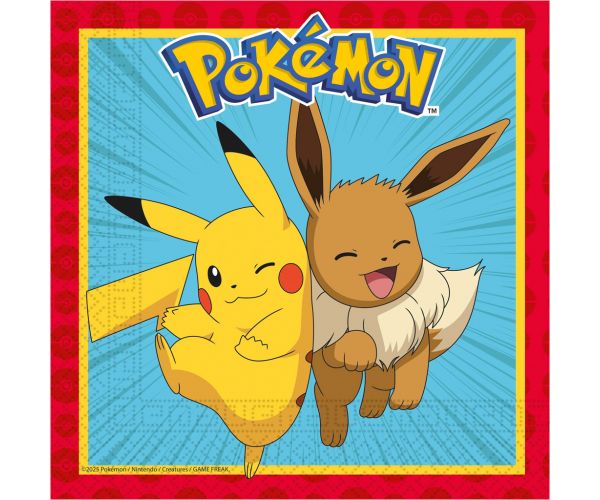 Set de șervețele de hârtie Pokémon - 2 straturi, 33 x 33 cm, 20 buc.