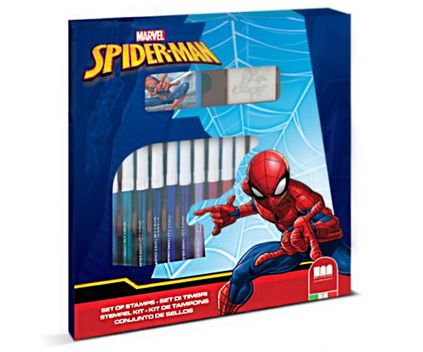 Set de ștampile cu 18 piese Spider-Man cu cariocă - Multiprint