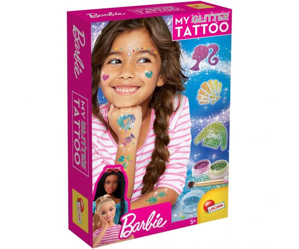 Set de tatuaje cu sclipici Barbie - Lisciani