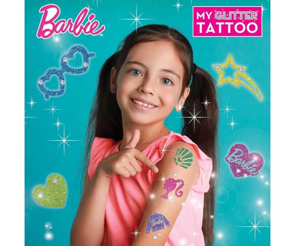 Set de tatuaje cu sclipici Barbie - Lisciani