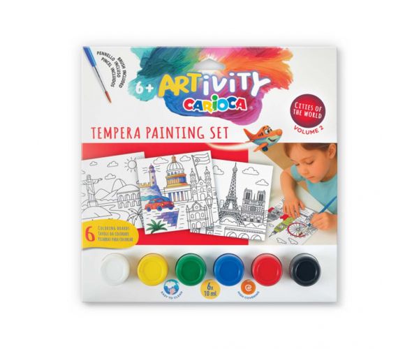 Set de tempera ARTivity cu 6 x 10 ml - Europa - Carioca