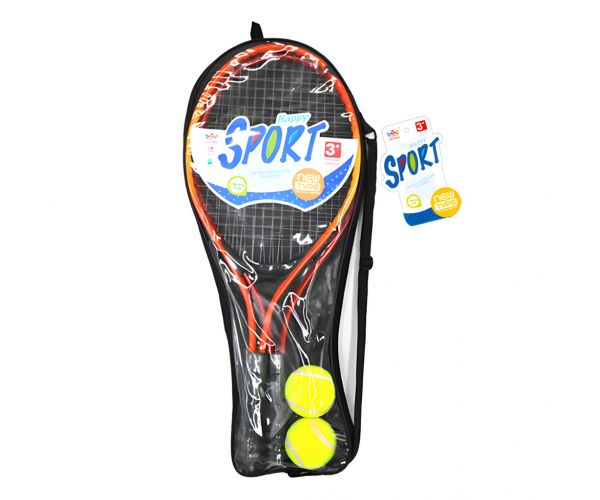 Set de tenis cu 2 mingi în husă 52cm