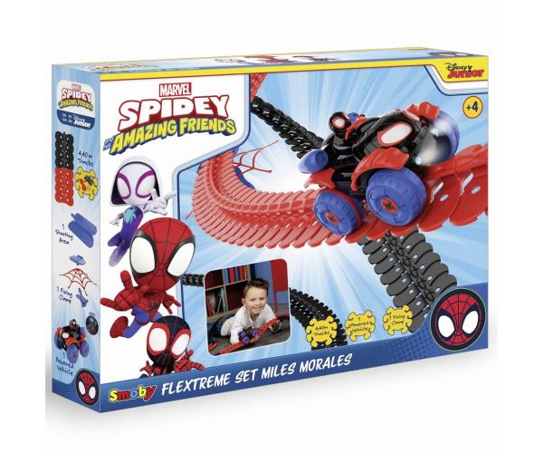 Set de traseu de curse Smoby Spidey FleXtreme Miles Morales - Simba Toys
