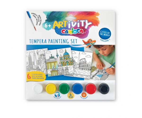 Set de vopsele tempera ARTivity 6x10 ml - America - Carioca