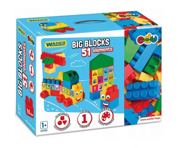 Set mare de blocuri de construcție 51 de piese - Wader