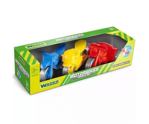 Set motociclete Kid Cars 3 bucăți - Wader