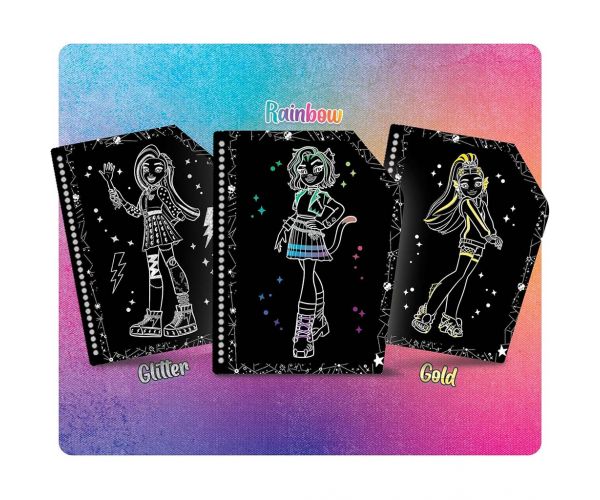 Set pentru realizarea de desene Monster High Friends Forever, 44 de pagini - Lisciani