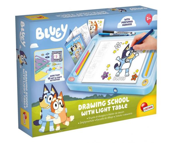 Set școală de desen Bluey cu tablă de desen iluminată – Lisciani