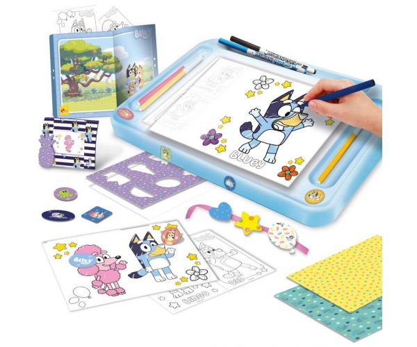 Set școală de desen Bluey cu tablă de desen iluminată – Lisciani