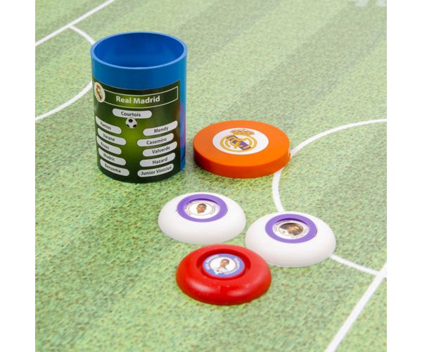 Set teren pentru joc de fotbal cu nasturi 90×55 cm, cu cutie de depozitare și echipe.