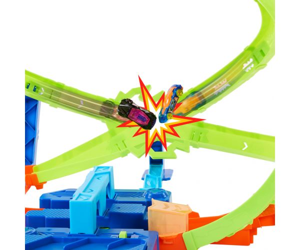 Set autostradă Hot Wheels Stunt Tracks Carnavalul Curbelor - Mattel