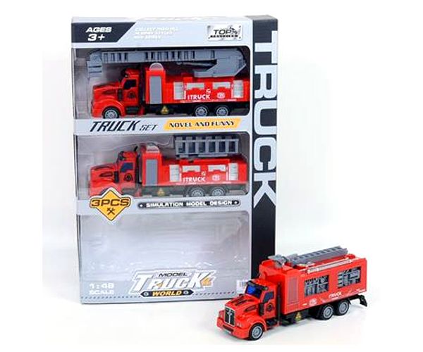 Set camion pompieri 3 bucăți 1:48