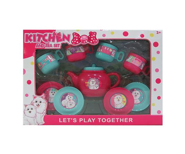 Set ceainic câine culoarea roz set de joacă