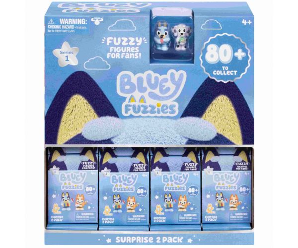 Set de 2 figurine surpriză Bluey Fuzzies – mai multe modele 1 buc