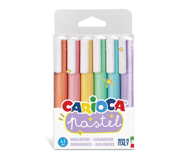 Set de 6 bucăți culoarea pastel textliner 4,5mm - Carioca