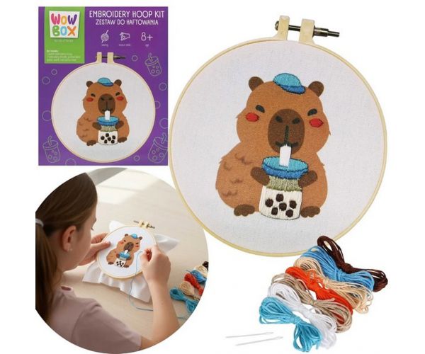 Set de broderie WowBox - Capybara Bubble Tea