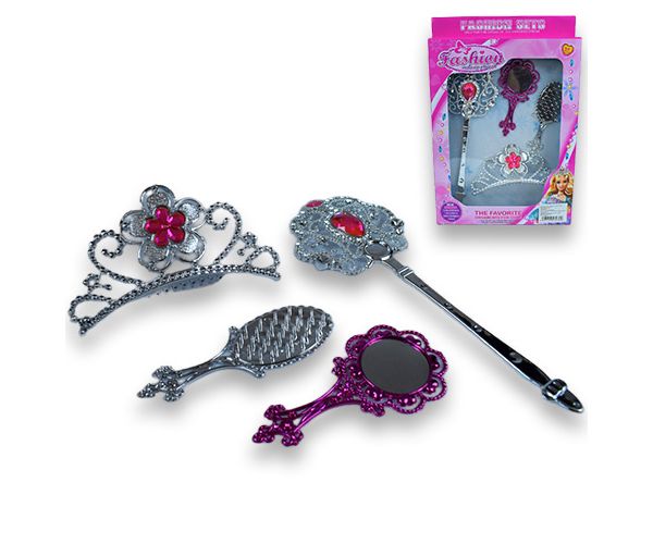 Set de frumusețe prințesă cu tiară și baghetă