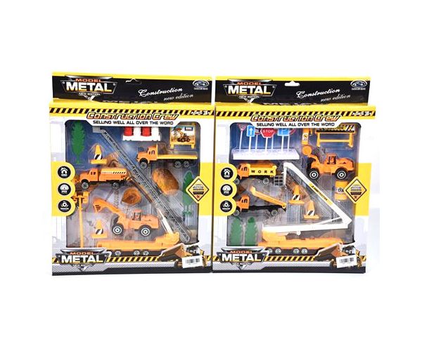 Set de joacă construcție două variante cu vehicule