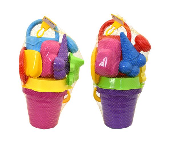 Nagy homokozó szett hullámos vödörrel 10 részes - D-Toys