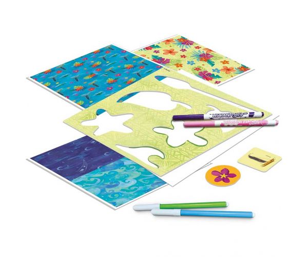 Set de școală de desen Vaiana 2 cu planșetă de desen luminoasă - Lisciani