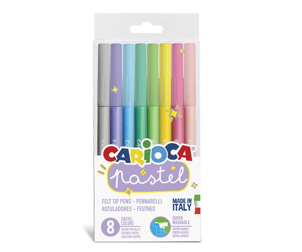Pasztell színű filctoll szett 8 db-os - Carioca