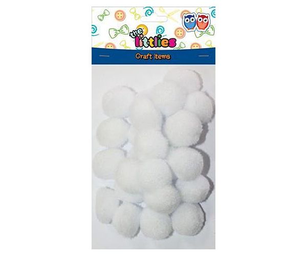 Fehér pompon szett 15mm 60db