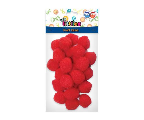 Piros pompon szett 15mm-es 60db