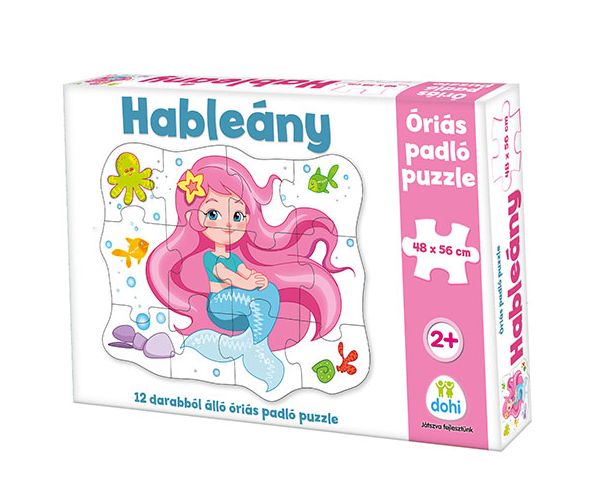Sirenă puzzle uriaș de podea 12 bucăți