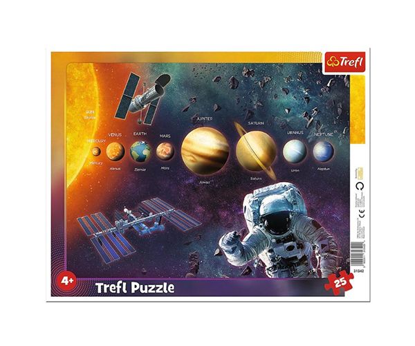 Sistem solar 25 bucăți puzzle cu ramă - Trefl