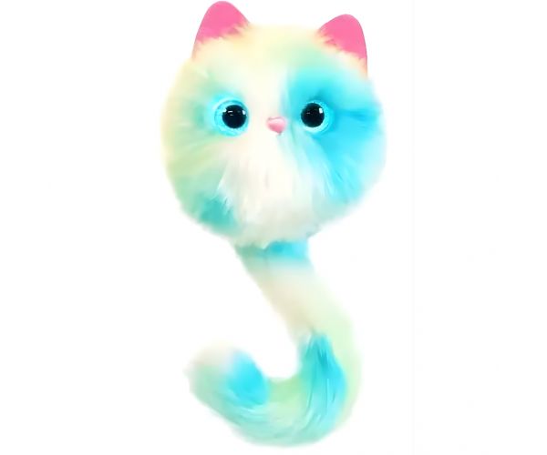 Skyrocket: Pomsies Animăluț pompon de pluș purtabil adorabil - Mist