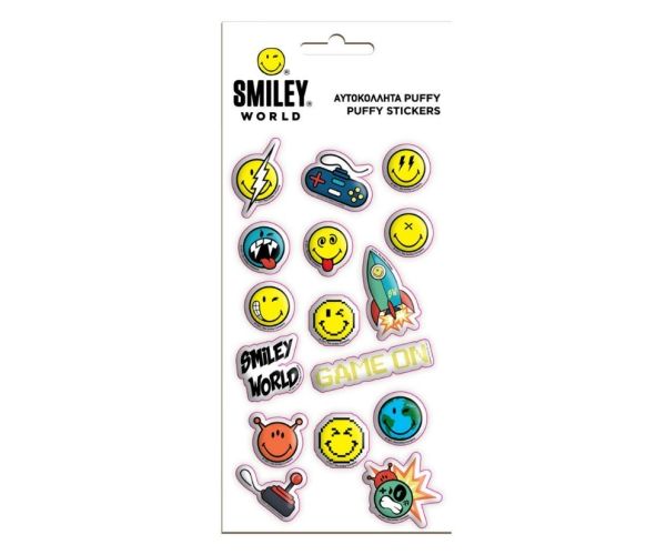 Smiley 3D Puffy Stickers set 10x22cm