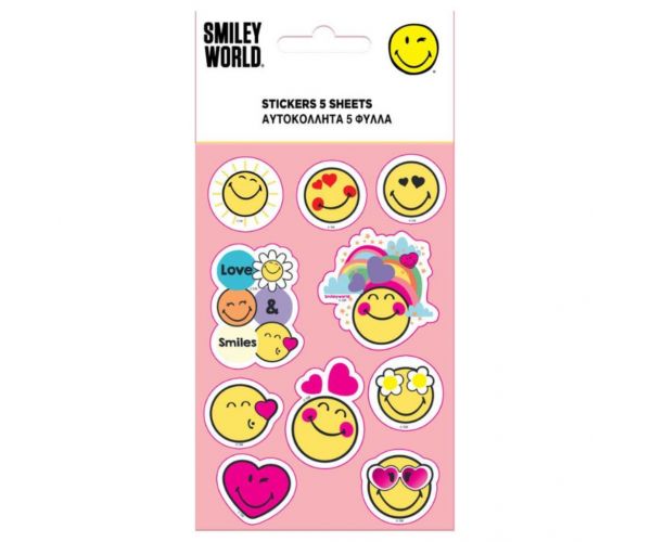 Smiley set autocolant autoadeziv 8x12cm foi 5 bucăți