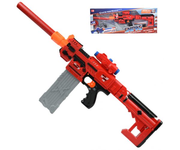 Sniping: Pistol electric transformabil gigant cu gloanțe de burete cu cartușe și țintă de 79 cm