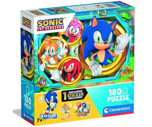 Sonic, ariciul puzzle de 180 de piese - Clementoni