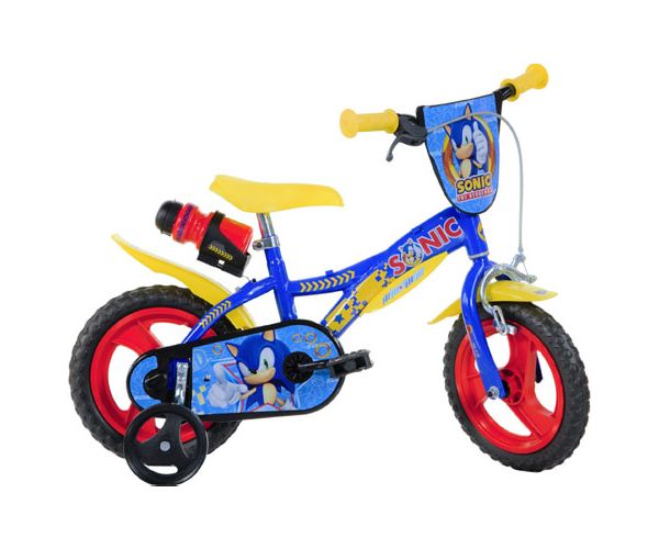 Sonic albastru-galben bicicletă mărimea 12