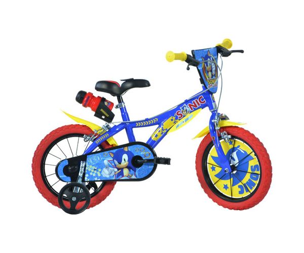 Sonic kék-sárga gyerek bicikli 14-es méretben - Dino Bikes kerékpár