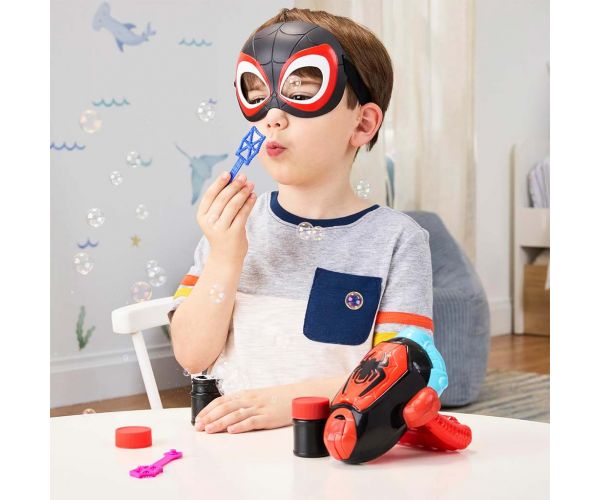 Spidey and His Amazing Friends Waterwebs Miles Morales suflător de bule - Hasbro
