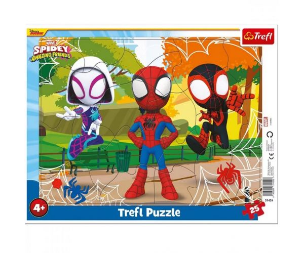 Spidey și prietenii săi uimitori - puzzle cu ramă de 25 de piese - Trefl