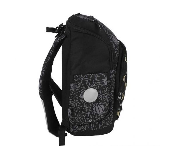 Spirit: Geantă școlară/rucsac cu imprimeu de baschet, set de 4 piese, 32x19x44 cm