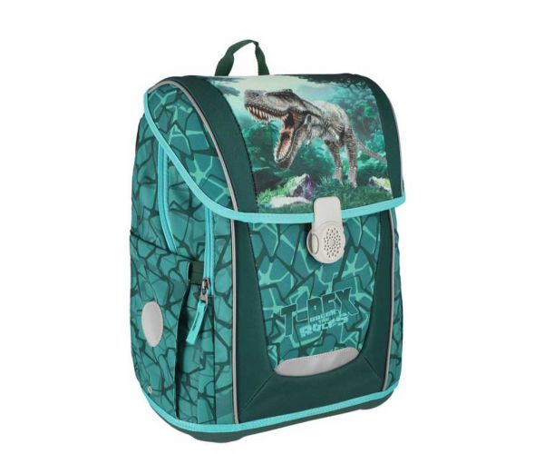 Spirit: Ghiozdan/rucsac școlar cu dinozaur T-Rex, cu închidere magnetică, 49x21x40 cm