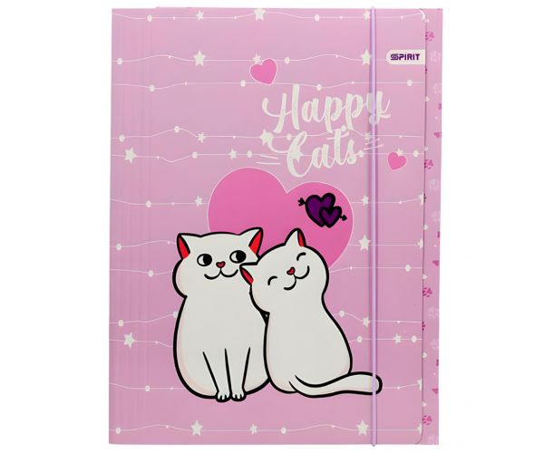 Spirit: Happy Cats dosar roz cu elastic 600gr A/4