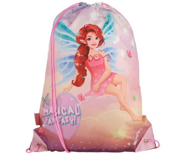 Spirit: Magic Fantasy sac de sport cu model de zână cu păr roșu, 33x47cm