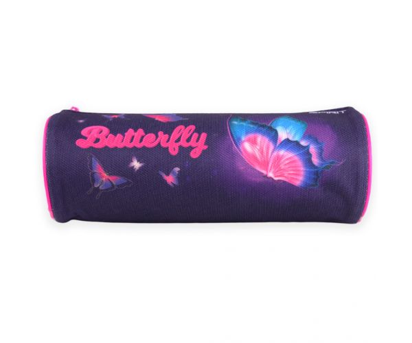 Spirit: Penar cilindric mov cu fluturi 19cm